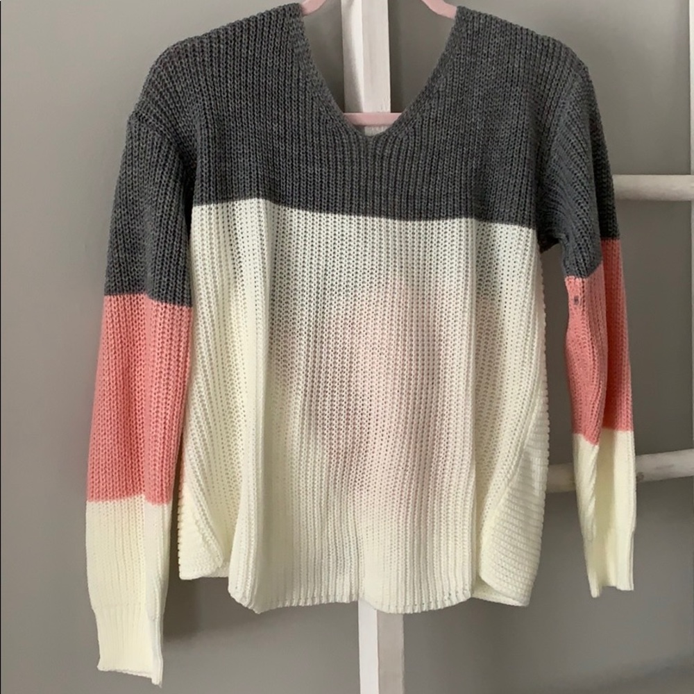 Twist back sweater